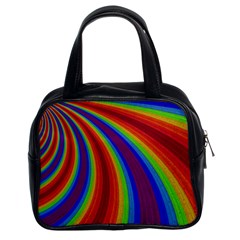 Abstract Pattern Lines Wave Classic Handbags (2 Sides)