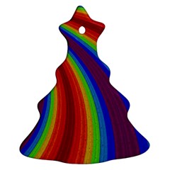 Abstract Pattern Lines Wave Christmas Tree Ornament (Two Sides)