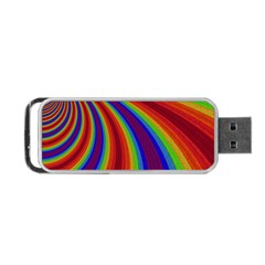 Abstract Pattern Lines Wave Portable USB Flash (One Side)