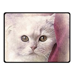 Cat Pet Cute Art Abstract Vintage Double Sided Fleece Blanket (small) 