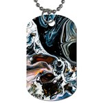 Abstract Flow River Black Dog Tag (Two Sides) Front