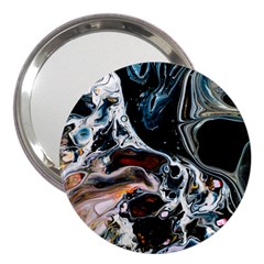 Abstract Flow River Black 3  Handbag Mirrors by Nexatart