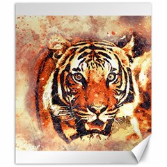 Tiger Portrait Art Abstract Canvas 20  X 24   by Nexatart