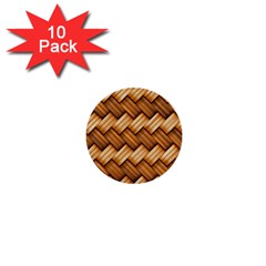 Basket Fibers Basket Texture Braid 1  Mini Buttons (10 Pack) 