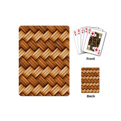 Basket Fibers Basket Texture Braid Playing Cards (mini)  by Nexatart