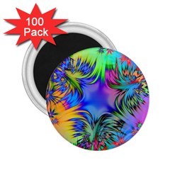 Star Abstract Colorful Fireworks 2 25  Magnets (100 Pack) 