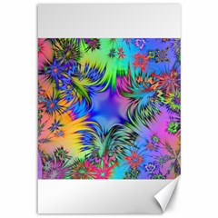 Star Abstract Colorful Fireworks Canvas 12  X 18   by Nexatart