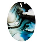 Abstract Painting Background Modern Oval Ornament (Two Sides) Back