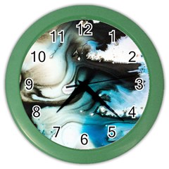 Abstract Painting Background Modern Color Wall Clocks by Nexatart