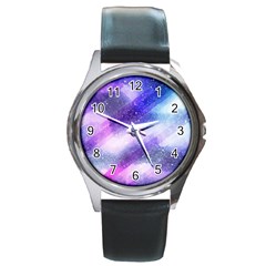 Background Art Abstract Watercolor Round Metal Watch