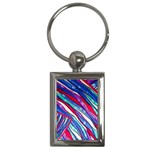 Texture Pattern Fabric Natural Key Chains (Rectangle)  Front