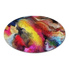 Background Art Abstract Watercolor Oval Magnet by Nexatart