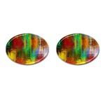 Color Abstract Background Textures Cufflinks (Oval) Front(Pair)