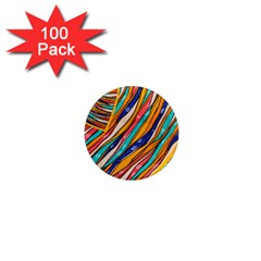 Fabric Texture Color Pattern 1  Mini Magnets (100 Pack) 