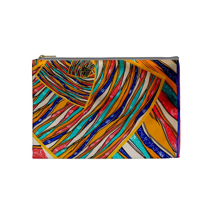 Fabric Texture Color Pattern Cosmetic Bag (Medium) 