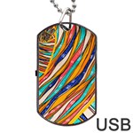 Fabric Texture Color Pattern Dog Tag USB Flash (One Side) Front