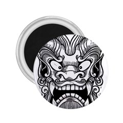 Japanese Onigawara Mask Devil Ghost Face 2 25  Magnets