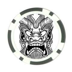 Japanese Onigawara Mask Devil Ghost Face Poker Chip Card Guard