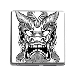 Japanese Onigawara Mask Devil Ghost Face Memory Card Reader (square)