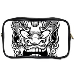 Japanese Onigawara Mask Devil Ghost Face Toiletries Bags by Alisyart