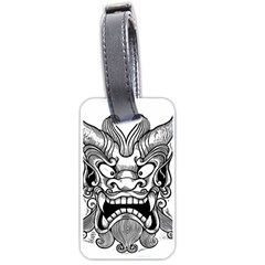 Japanese Onigawara Mask Devil Ghost Face Luggage Tags (one Side) 