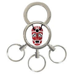 Africa Mask Face Hunter Jungle Devil 3-ring Key Chains