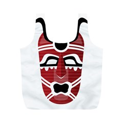 Africa Mask Face Hunter Jungle Devil Full Print Recycle Bags (m) 