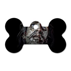 Jesuschrist Face Dark Poster Dog Tag Bone (one Side) by dflcprints