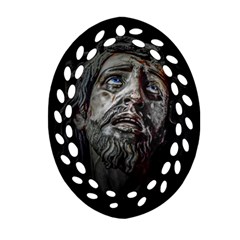 Jesuschrist Face Dark Poster Oval Filigree Ornament (two Sides) by dflcprints