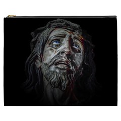 Jesuschrist Face Dark Poster Cosmetic Bag (xxxl)  by dflcprints