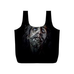 Jesuschrist Face Dark Poster Full Print Recycle Bags (s)  by dflcprints