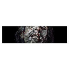 Jesuschrist Face Dark Poster Satin Scarf (oblong) by dflcprints