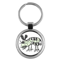 Monster Rat Pencil Drawing Illustration Key Chains (round)  by dflcprints