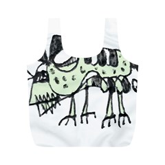 Monster Rat Pencil Drawing Illustration Full Print Recycle Bags (m)  by dflcprints