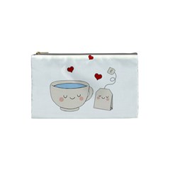 Cute Tea Cosmetic Bag (small)  by Valentinaart