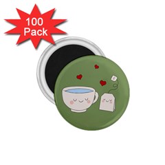 Cute Tea 1 75  Magnets (100 Pack) 