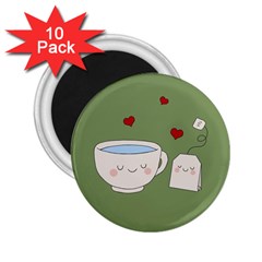 Cute Tea 2 25  Magnets (10 Pack)  by Valentinaart