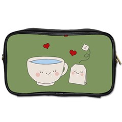 Cute Tea Toiletries Bags 2-side by Valentinaart