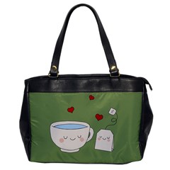 Cute Tea Office Handbags by Valentinaart