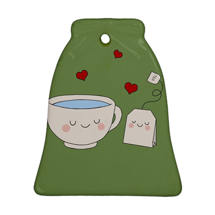 Cute Tea Bell Ornament (Two Sides)