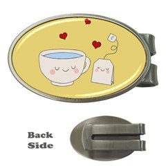 Cute Tea Money Clips (oval)  by Valentinaart