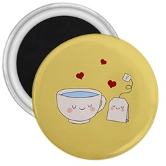 Cute Tea 3  Magnets by Valentinaart