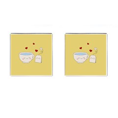 Cute Tea Cufflinks (square) by Valentinaart