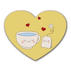 Cute Tea Heart Mousepads by Valentinaart