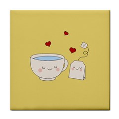 Cute Tea Face Towel by Valentinaart