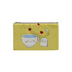 Cute Tea Cosmetic Bag (small)  by Valentinaart