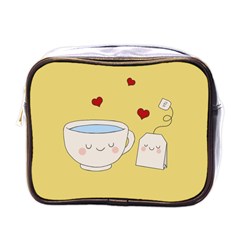 Cute Tea Mini Toiletries Bags by Valentinaart