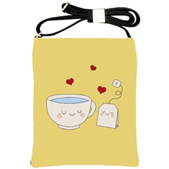 Cute Tea Shoulder Sling Bags by Valentinaart