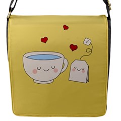 Cute Tea Flap Messenger Bag (s) by Valentinaart