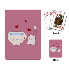 Cute Tea Playing Card by Valentinaart